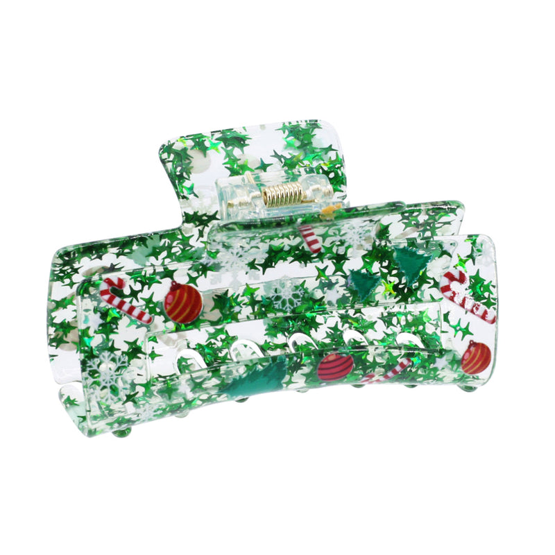 Claw Clip Glittery Stars Assorted 4