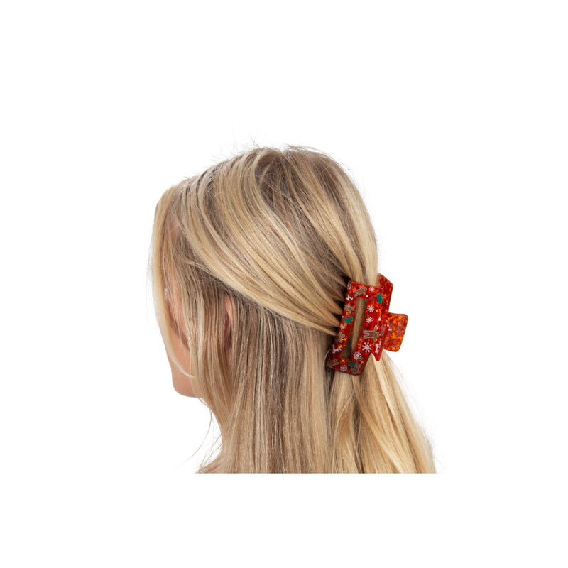 Claw Clip Glittery Stars Assorted 6