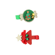 Hair Clip Glitter 2pk Assorted 3