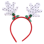 Headband Velveteen Holly Antlers Assorted 2 – thumbnail