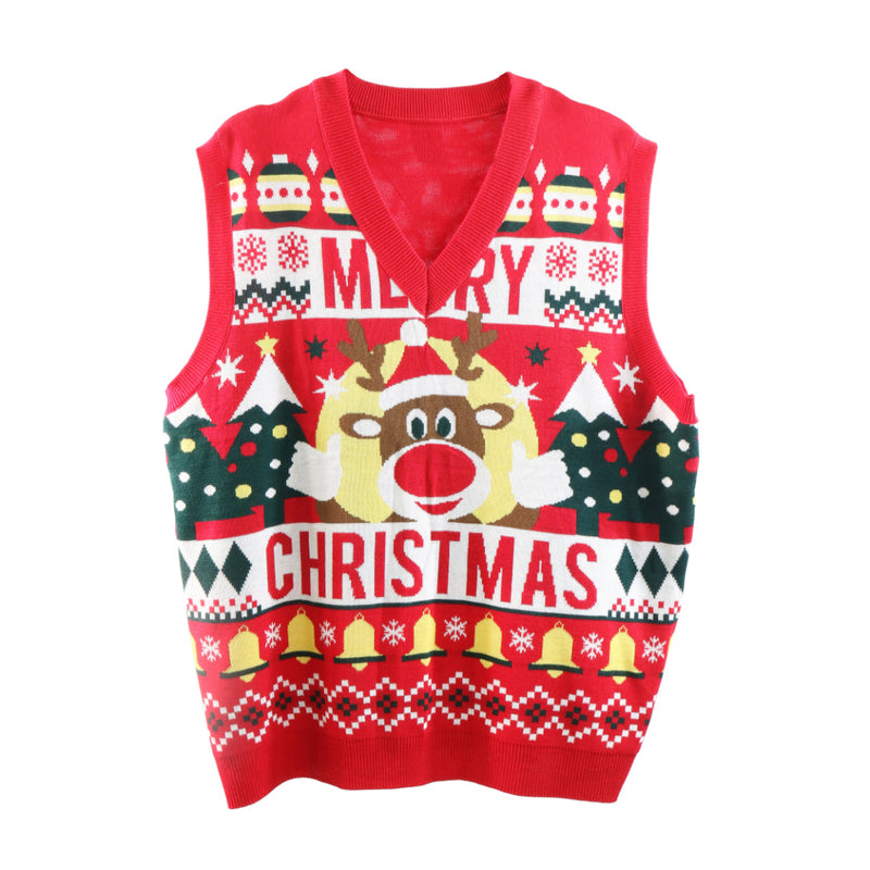 Christmas Knitted Vest Adults Assorted 3