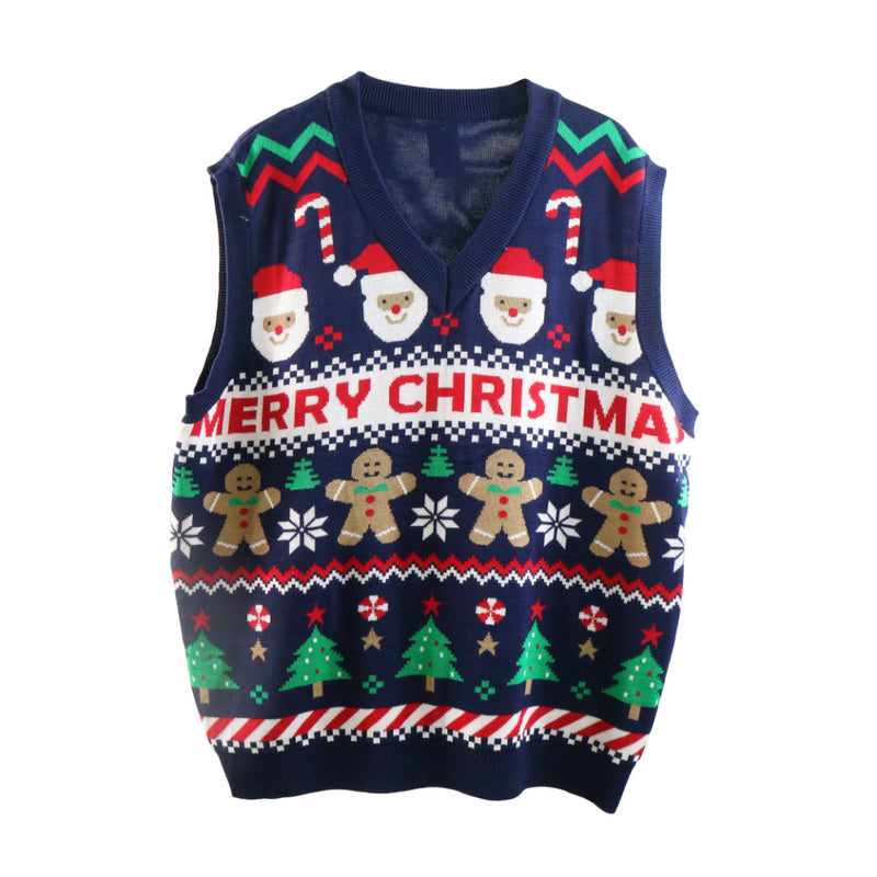Christmas Knitted Vest Adults Assorted 5