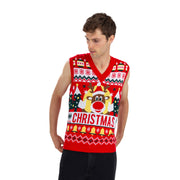Christmas Knitted Vest Adults Assorted 6