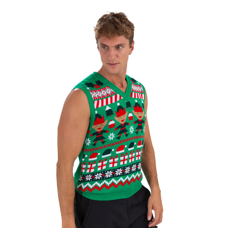 Christmas Knitted Vest Adults Assorted 7