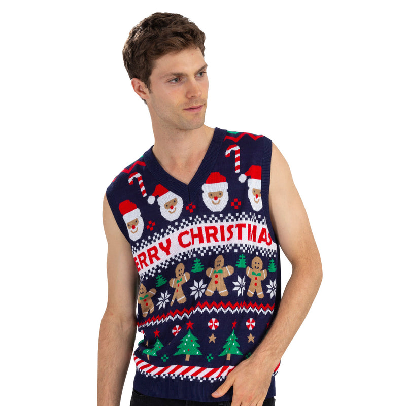 Christmas Knitted Vest Adults Assorted 8