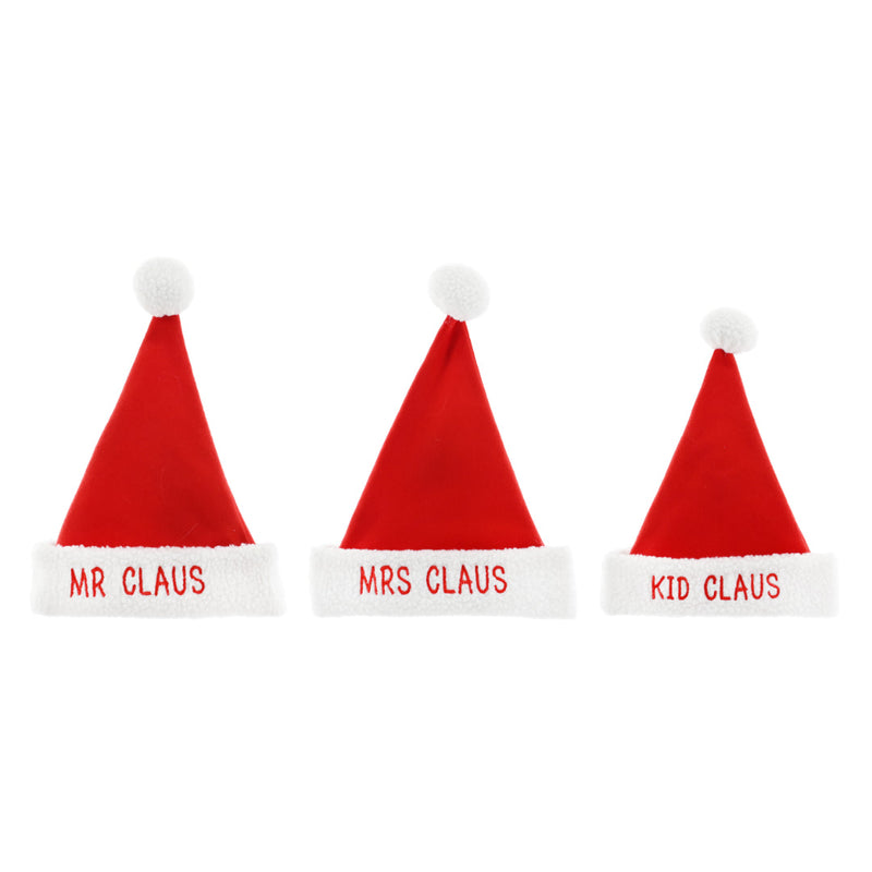 Santa Hat Family Embroidered Assorted