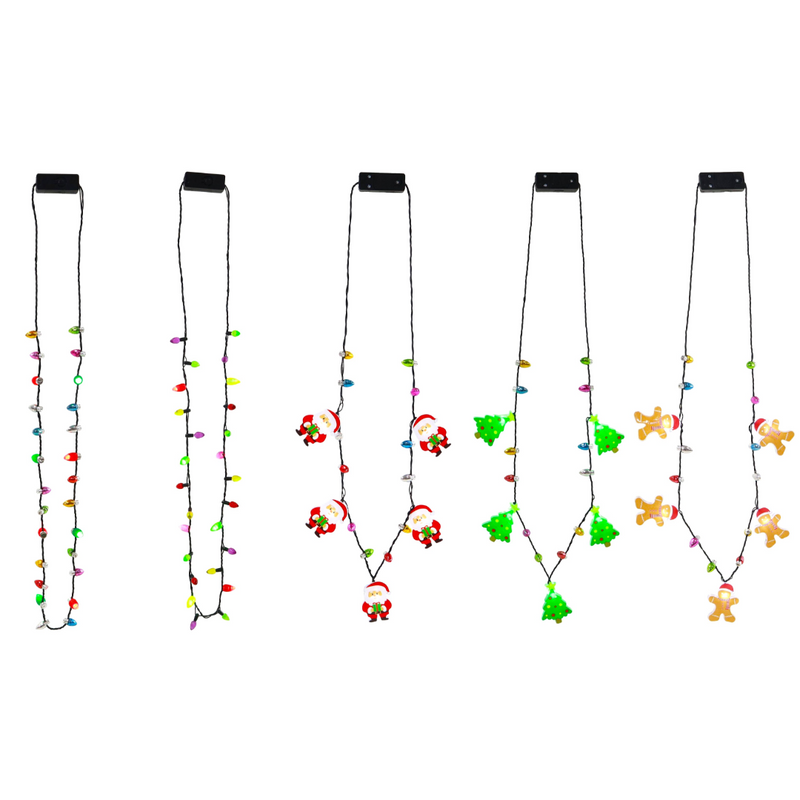 Assorted light-up flashing Christmas necklace