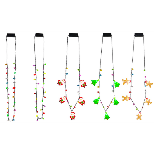 Assorted light-up flashing Christmas necklace