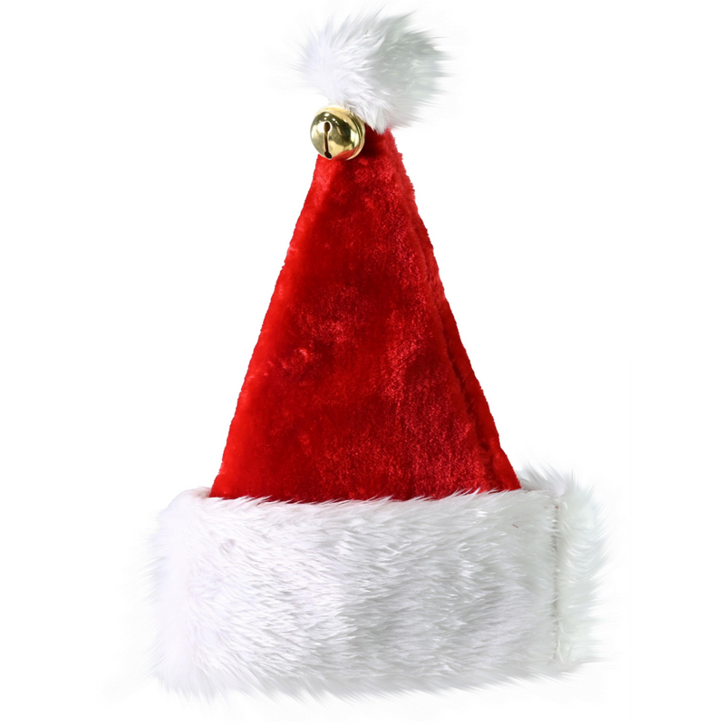 Super plush chunky Santa hat with big bell