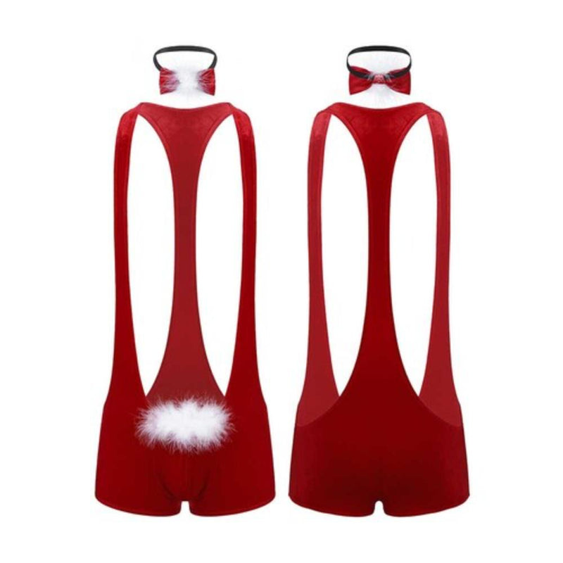 Santa Wrestling Suit W/Bow Tie Gift-Box