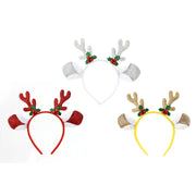 Headband Big Ears Holly Bells Assorted