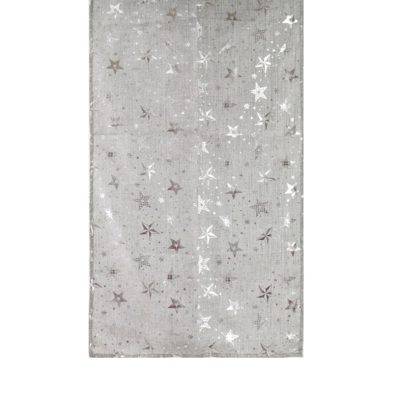 Runner Woven Foil Stars 180cm Assorted 4