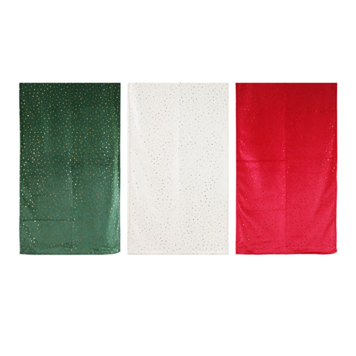 Runner Velveteen Foil Stars 180cm Assorted