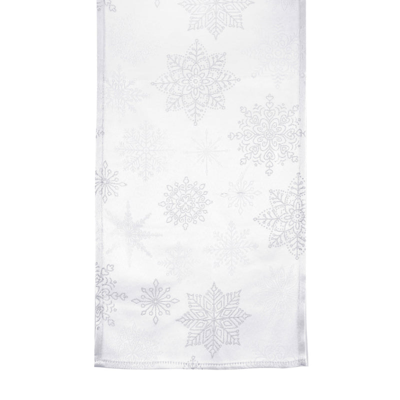 Runner White Woven Snowflake 180cm Assorted 2