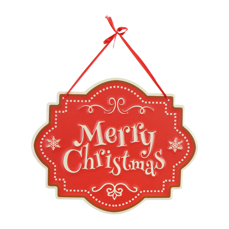 Metal Merry Christmas Plaque
