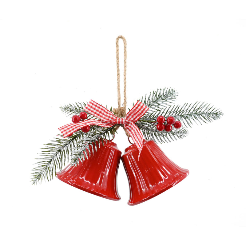 Twin Bells Hanger Gingham Bow Assorted 3