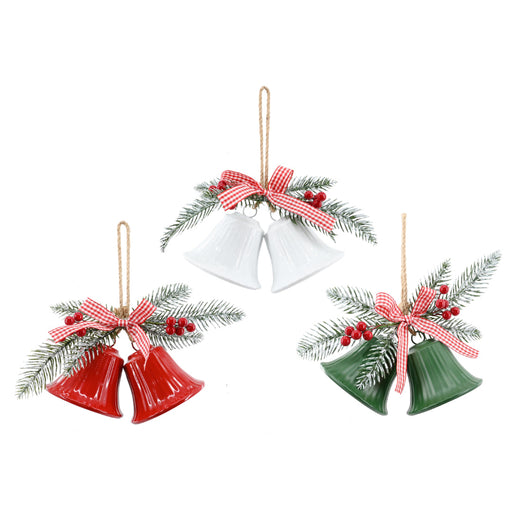 Twin Bells Hanger Gingham Bow Assorted