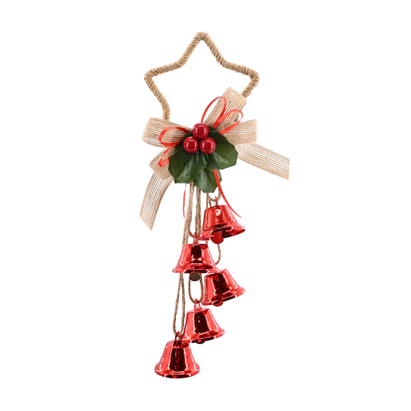 Star Hanger With Bells 32cm Assorted 2