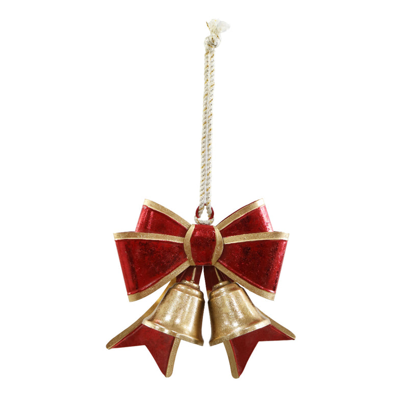 Metal Bow With Bells Red-Gold