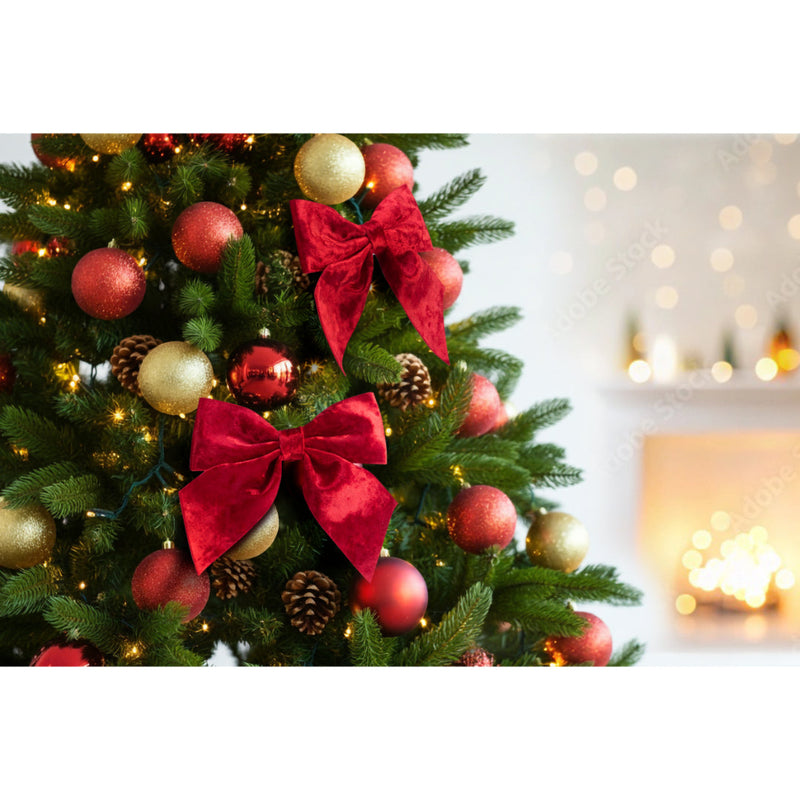 Bow Crushed Red Velvet 2pk 3