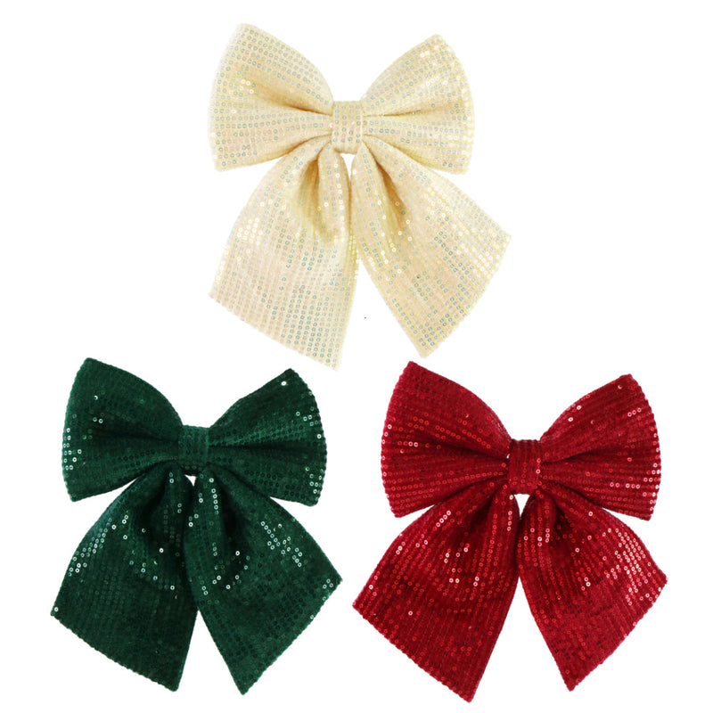 Classic Bow Velveteen Sequins Assorted