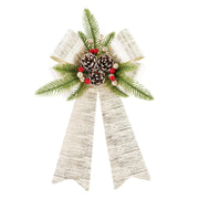 Bow Metallic Pinecone Assorted 3
