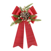 Bow Metallic Pinecone Assorted 4