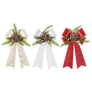 Bow Metallic Pinecone Assorted
