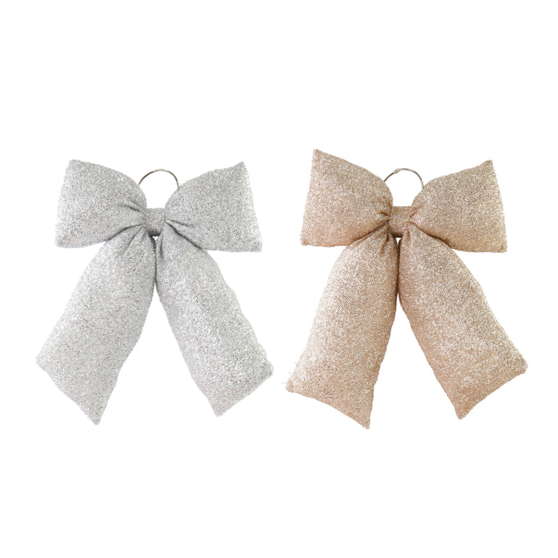 Hanging Bow Puffy Tinsel Assorted