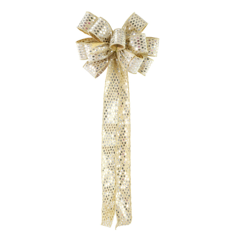 Blingy Tree Topper Bow Assorted 3