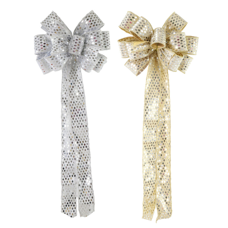 Blingy Tree Topper Bow Assorted