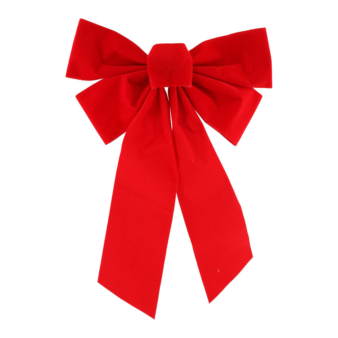 Double Bow Flocked Red - Roni's