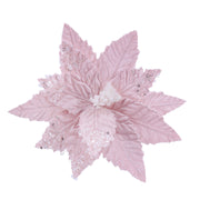 Powderpuff Poinsettia Clip Assorted 3