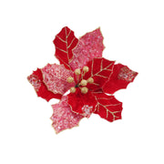 Luxury Poinsettia Beaded Clip Assorted 4