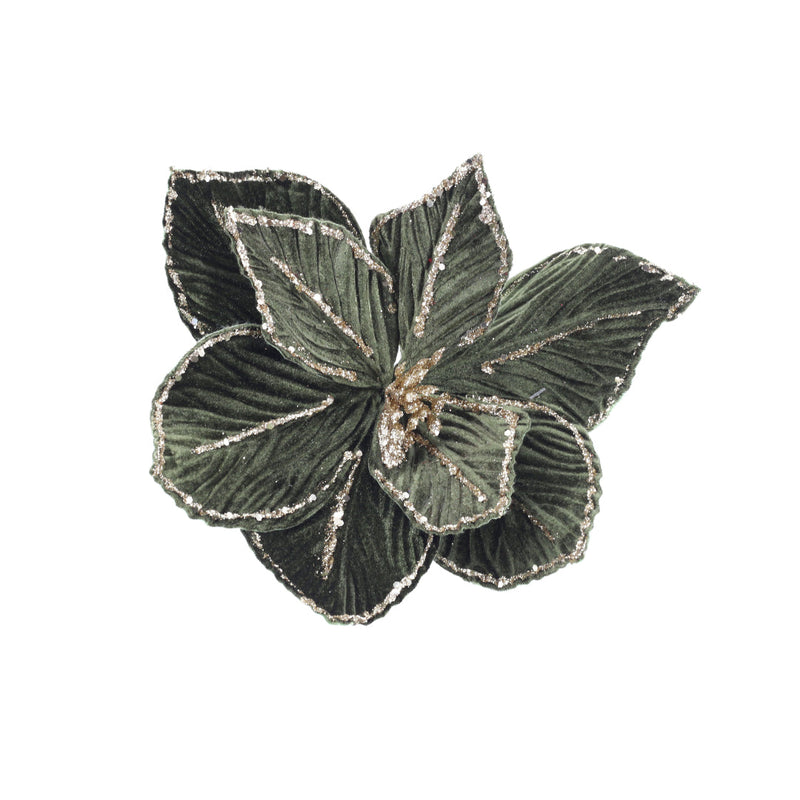 Velvet Poinsettia Stem Assorted 4