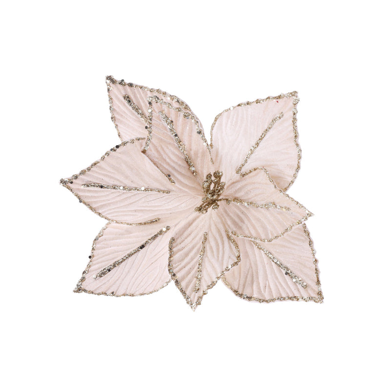 Velvet Poinsettia Stem Assorted 5