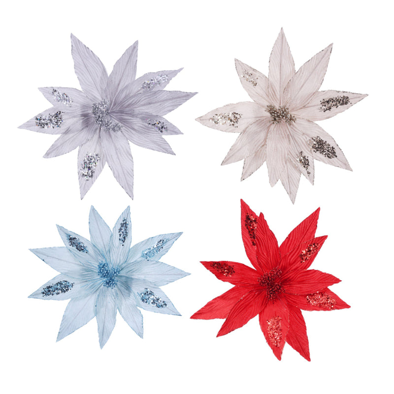 Elegant Poinsettia Stem XL Assorted