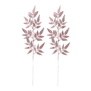 Glitter Leaf Pearl Pick 2pk 40cm Assorted 9 – thumbnail