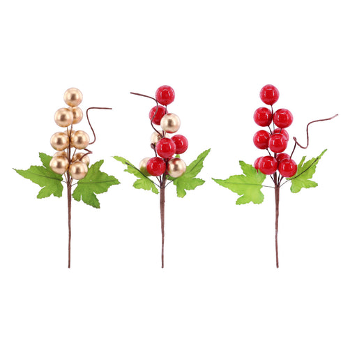 Berry Cluster Pick 21cm Assorted