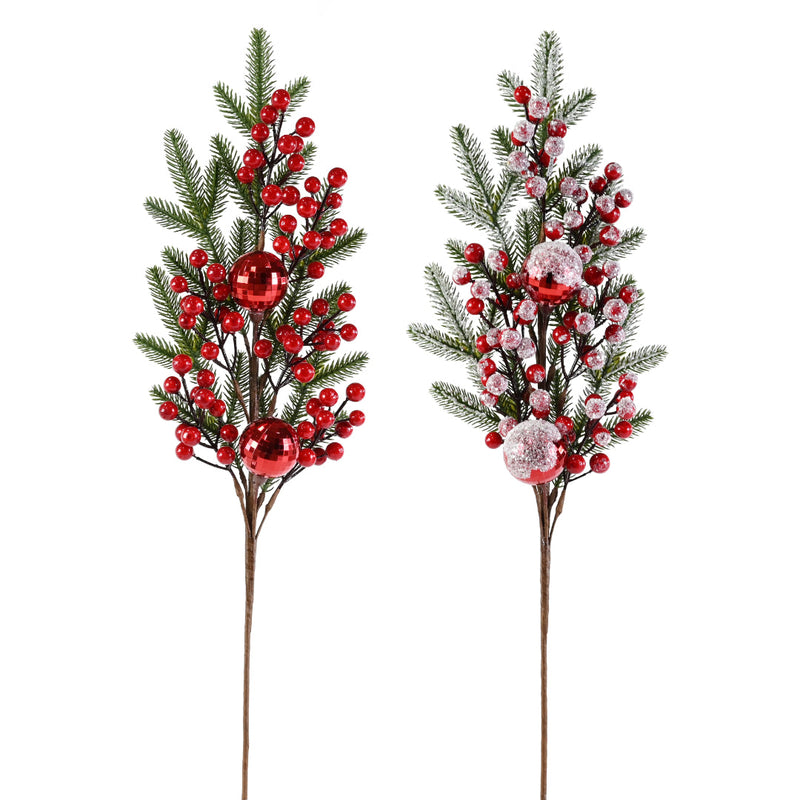 Berry Pine Deco Pick 68cm Assorted
