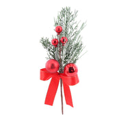 Bauble Pine Pick 31cm Assorted 3