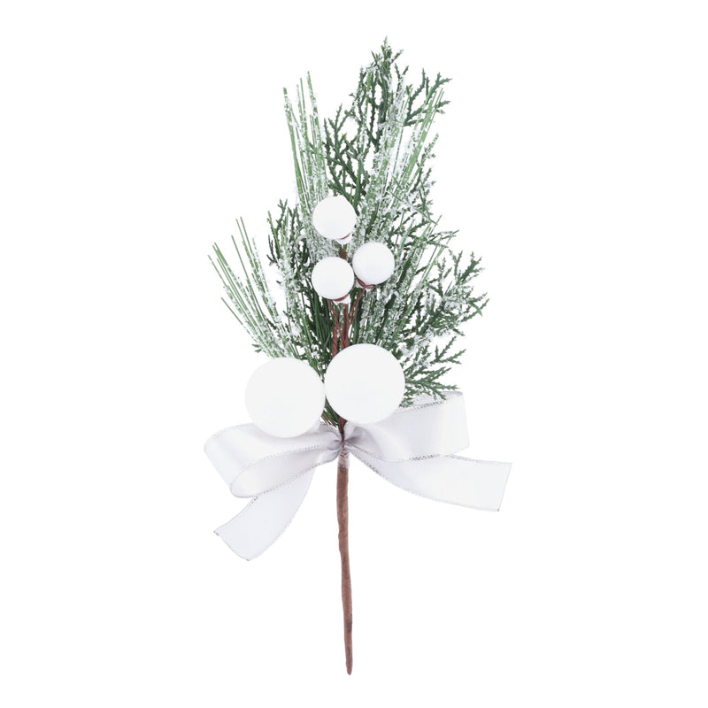 Bauble Pine Pick 31cm Assorted 5