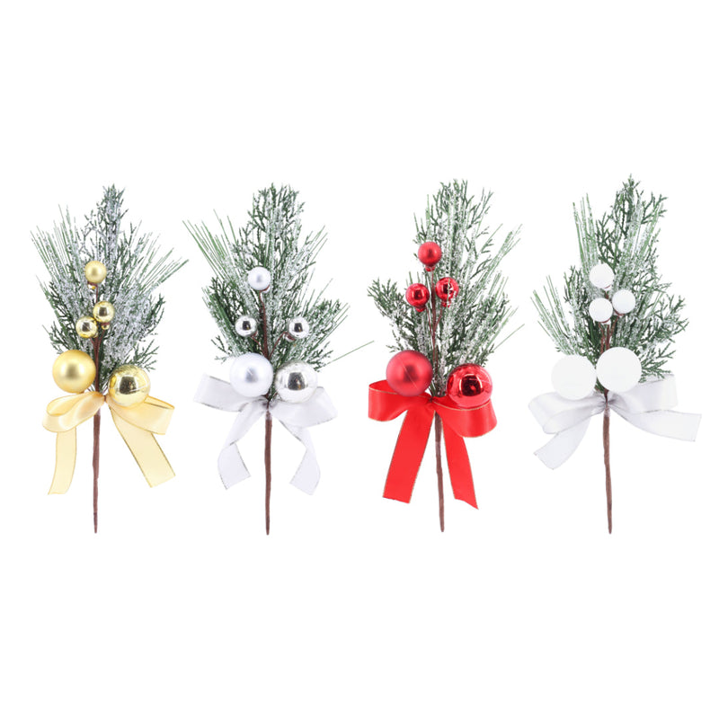 Bauble Pine Pick 31cm Assorted