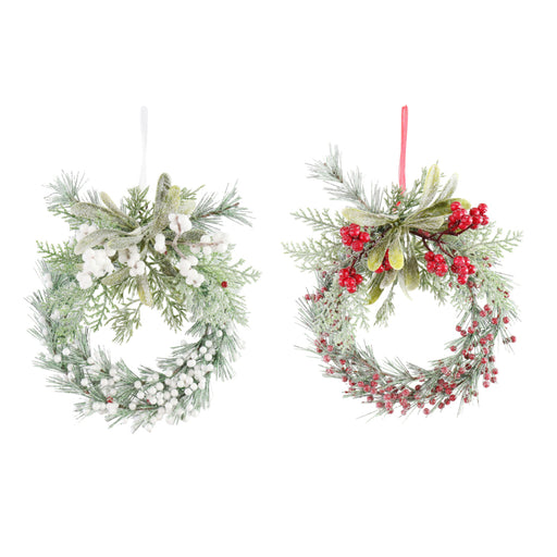Mini Icy Berry Wreath 20cm Assorted