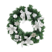 Pine Poinsettia Wreath 40cm Assorted 3