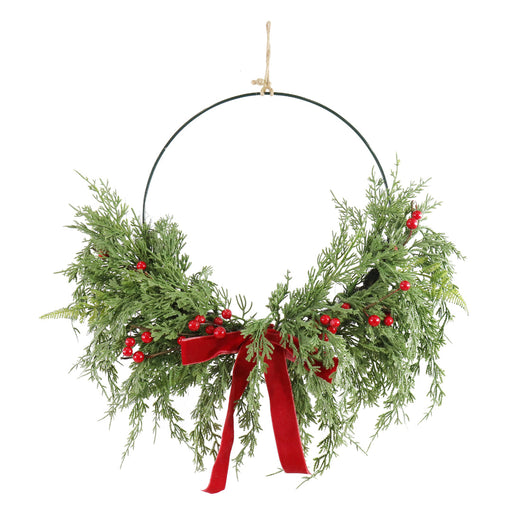 Pine Berry Wire Wreath 50cm