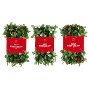 Holly Berry Garland 3m Assorted 8