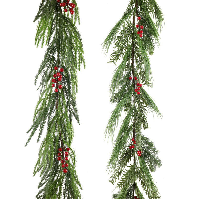 Leafy Berry Garland 180cm Assorted 