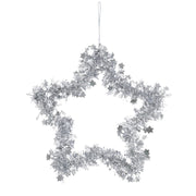 Tinsel Hanging Star 20cm Assorted 2