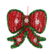 Tinsel Hanging Bow Assorted 3